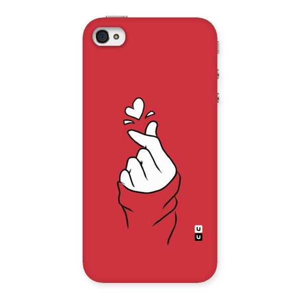 Korean Love Sign Back Case for iPhone 4 4s