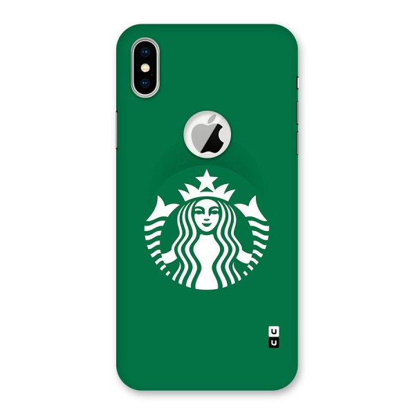 Lady StarBucks Back Case for iPhone XS Logo Cut