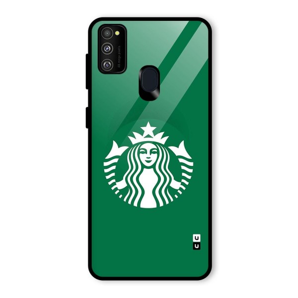 Lady StarBucks Glass Back Case for Galaxy M21