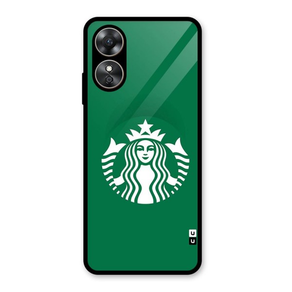 Lady StarBucks Glass Back Case for Oppo A17