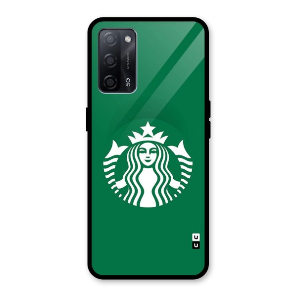 Lady StarBucks Glass Back Case for Oppo A53s 5G