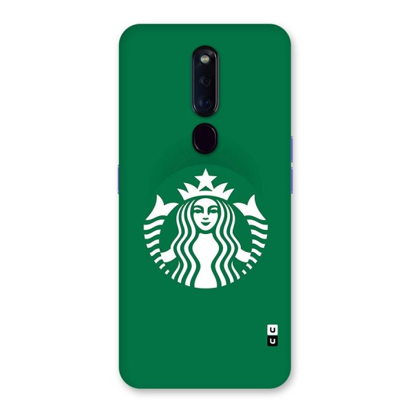 Lady StarBucks Glass Back Case for Oppo F11 Pro