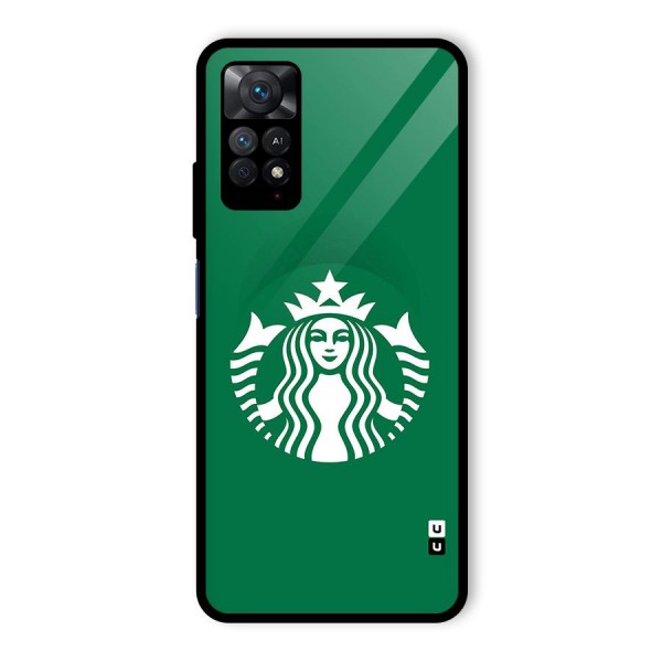 Lady StarBucks Glass Back Case for Redmi Note 11 Pro