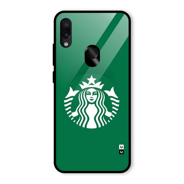 Lady StarBucks Glass Back Case for Redmi Note 7