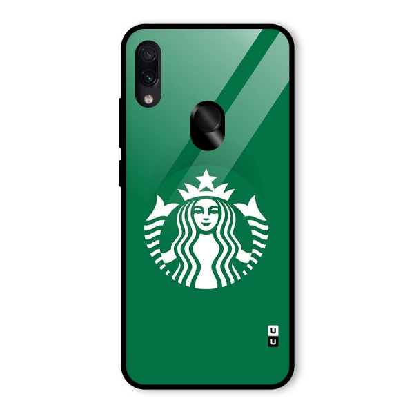 Lady StarBucks Glass Back Case for Redmi Note 7S
