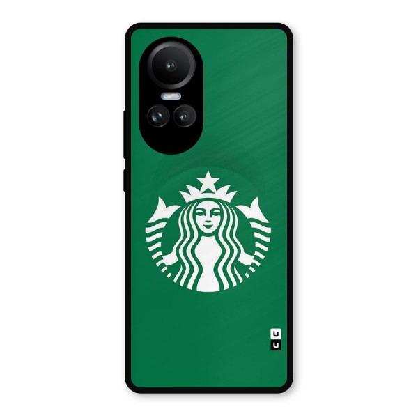 Lady StarBucks Metal Back Case for Oppo Reno10