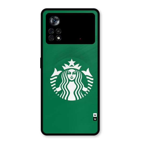 Lady StarBucks Metal Back Case for Poco X4 Pro 5G