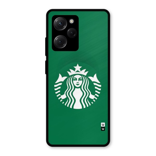 Lady StarBucks Metal Back Case for Poco X5 Pro