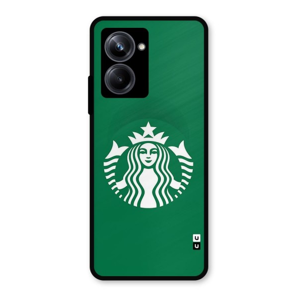 Lady StarBucks Metal Back Case for Realme 10 Pro