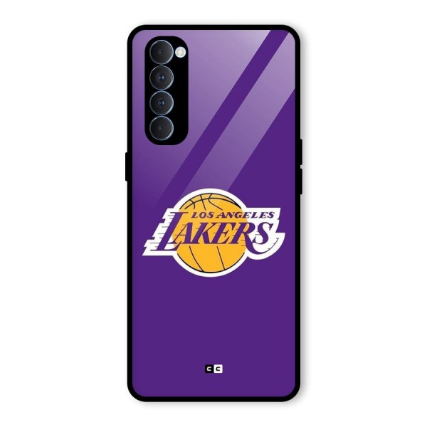 Lakers Angles Glass Back Case for Oppo Reno4 Pro