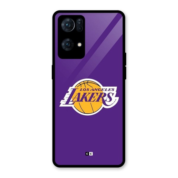 Lakers Angles Glass Back Case for Oppo Reno7 Pro 5G