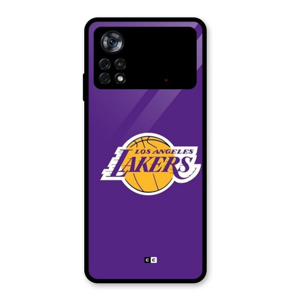 Lakers Angles Glass Back Case for Poco X4 Pro 5G