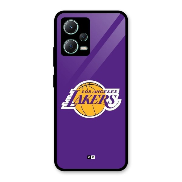 Lakers Angles Glass Back Case for Poco X5