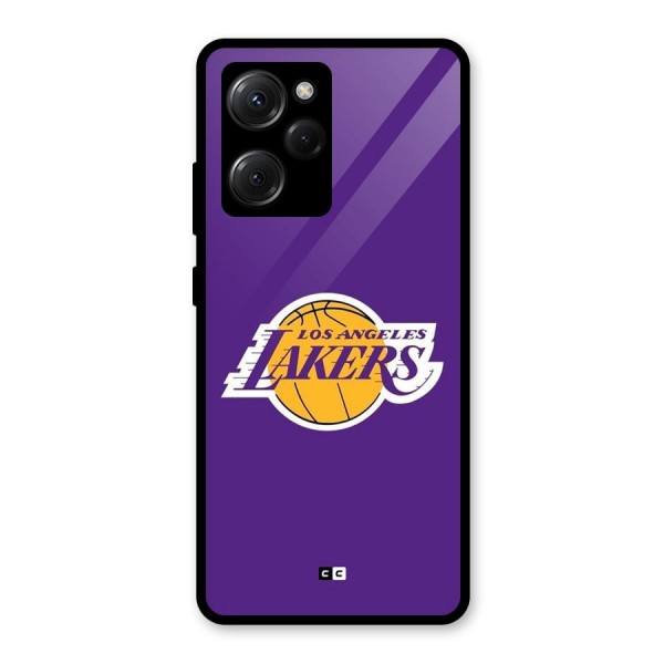 Lakers Angles Glass Back Case for Poco X5 Pro