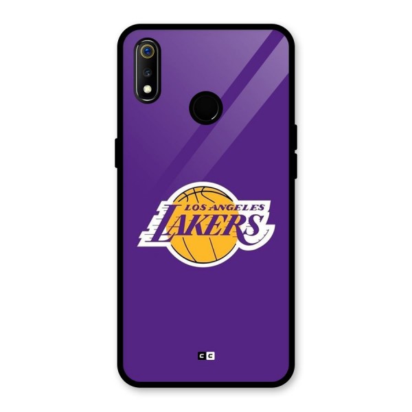 Lakers Angles Glass Back Case for Realme 3