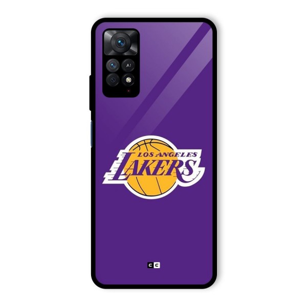 Lakers Angles Glass Back Case for Redmi Note 11 Pro