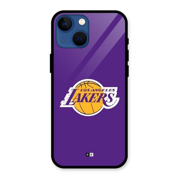 Lakers Angles Glass Back Case for iPhone 13 Mini