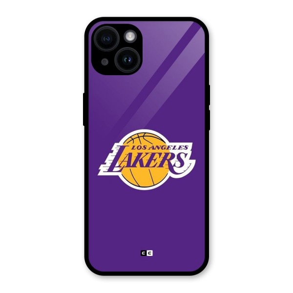 Lakers Angles Glass Back Case for iPhone 14