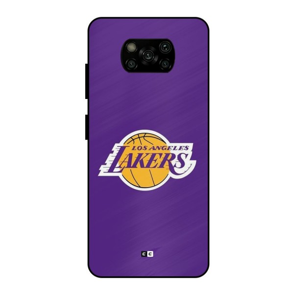 Lakers Angles Metal Back Case for Poco X3