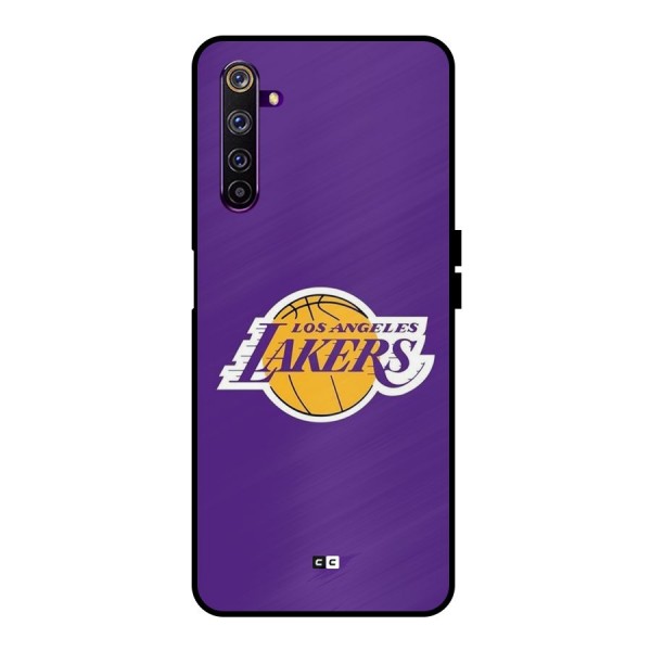 Lakers Angles Metal Back Case for Realme 6 Pro