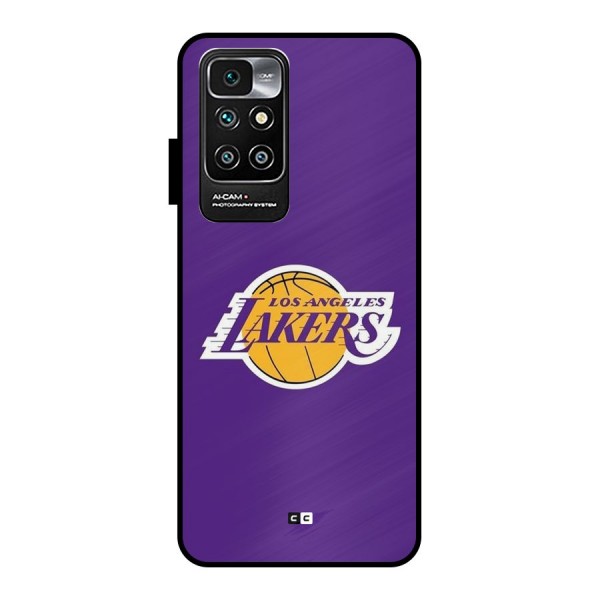 Lakers Angles Metal Back Case for Redmi 10 Prime