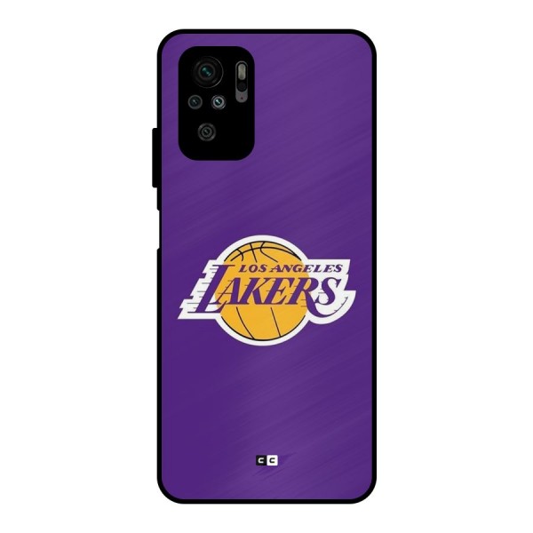 Lakers Angles Metal Back Case for Redmi Note 10