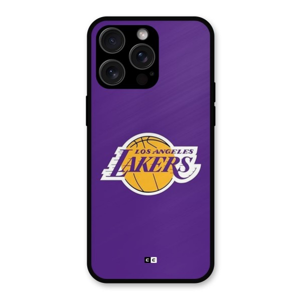 Lakers Angles Metal Back Case for iPhone 15 Pro Max