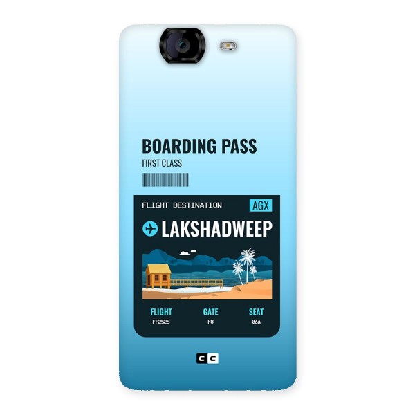 Lakshadweep Boarding Pass Back Case for Canvas Knight A350