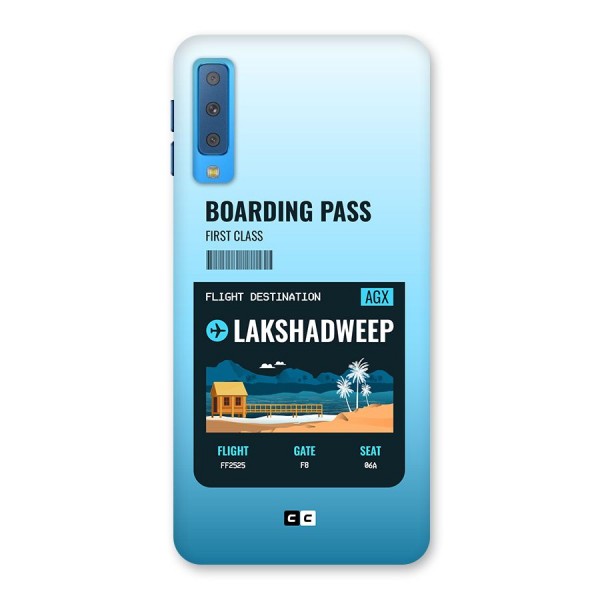 Lakshadweep Boarding Pass Back Case for Galaxy A7 (2018)