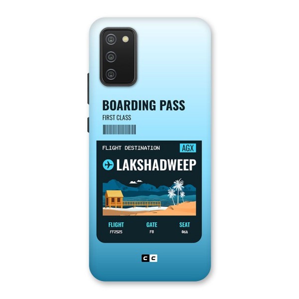 Lakshadweep Boarding Pass Back Case for Galaxy F02s