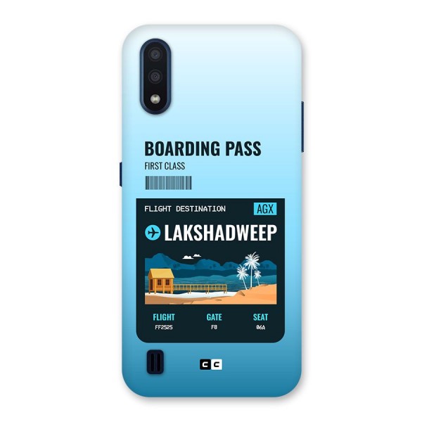 Lakshadweep Boarding Pass Back Case for Galaxy M01