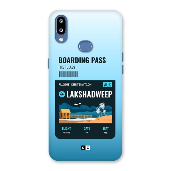 Lakshadweep Boarding Pass Back Case for Galaxy M01s