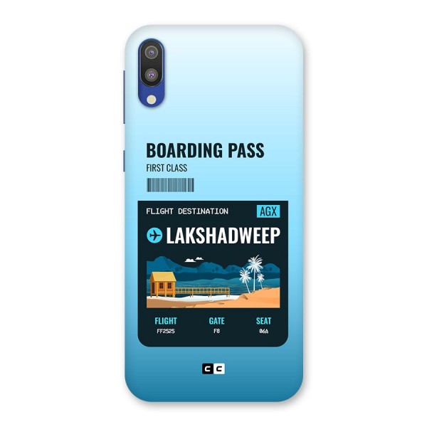 Lakshadweep Boarding Pass Back Case for Galaxy M10