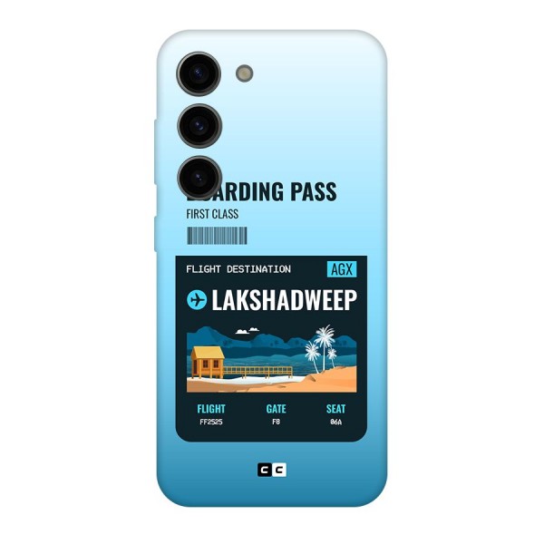 Lakshadweep Boarding Pass Back Case for Galaxy S23