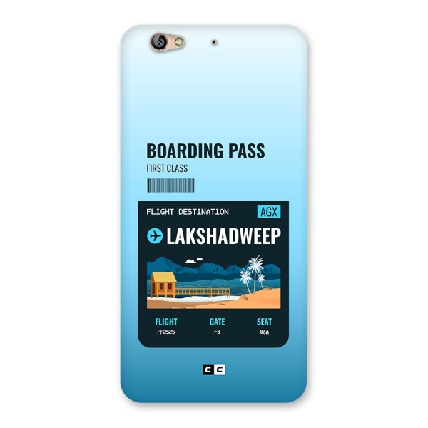 Lakshadweep Boarding Pass Back Case for Gionee S6