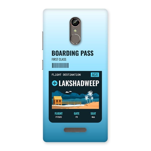 Lakshadweep Boarding Pass Back Case for Gionee S6s