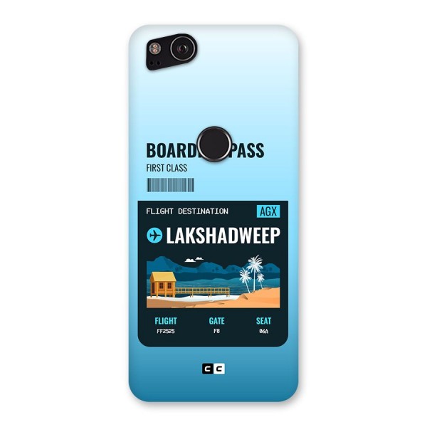 Lakshadweep Boarding Pass Back Case for Google Pixel 2