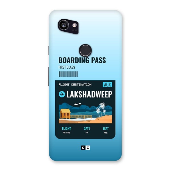 Lakshadweep Boarding Pass Back Case for Google Pixel 2 XL