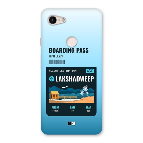 Lakshadweep Boarding Pass Back Case for Google Pixel 3 XL