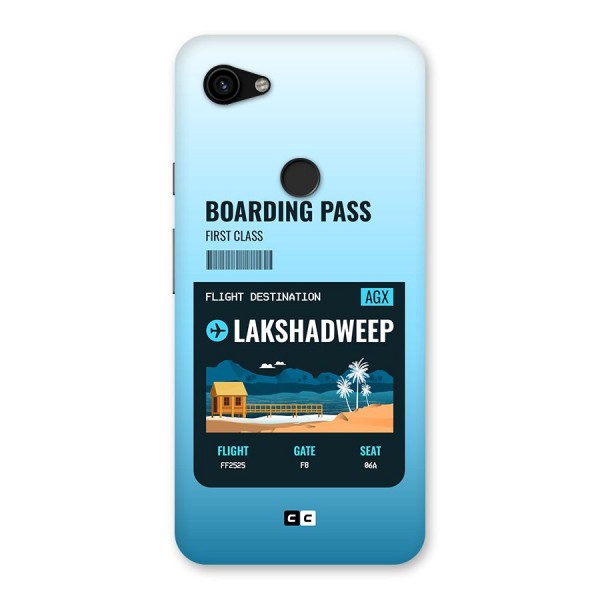 Lakshadweep Boarding Pass Back Case for Google Pixel 3a XL