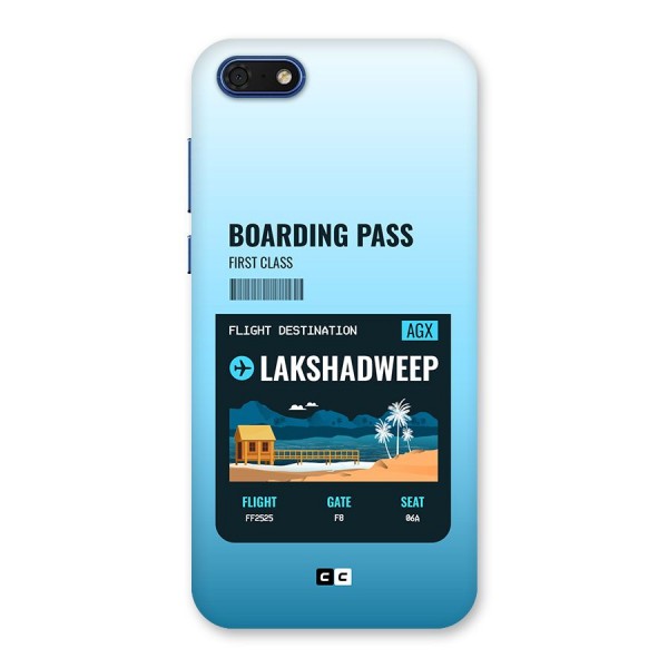 Lakshadweep Boarding Pass Back Case for Honor 7s