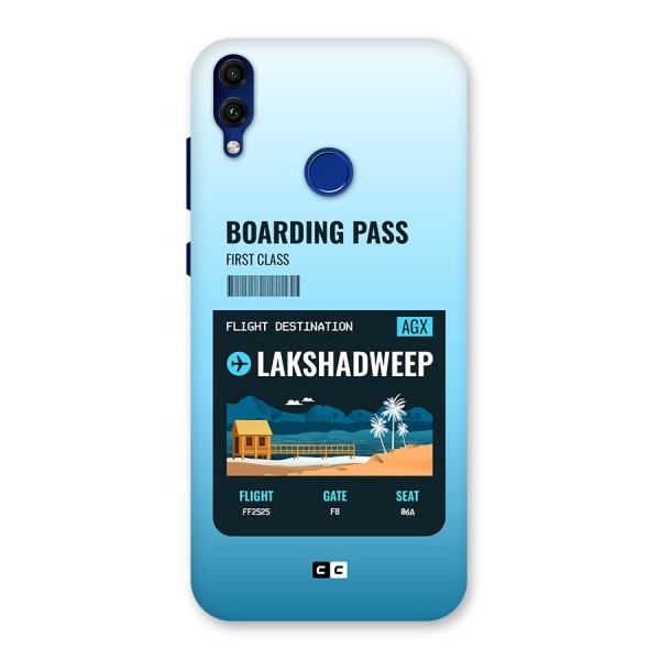 Lakshadweep Boarding Pass Back Case for Honor 8C