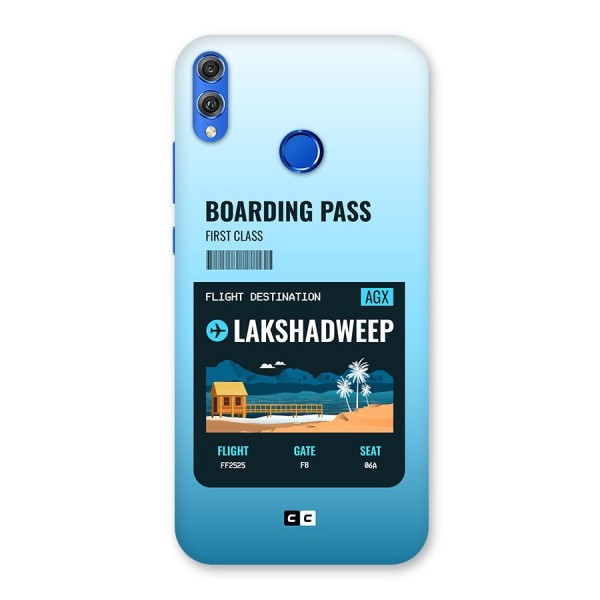 Lakshadweep Boarding Pass Back Case for Honor 8X