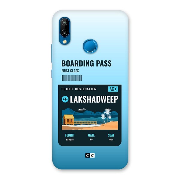 Lakshadweep Boarding Pass Back Case for Huawei P20 Lite