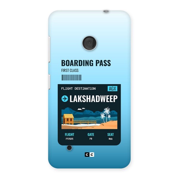 Lakshadweep Boarding Pass Back Case for Lumia 530