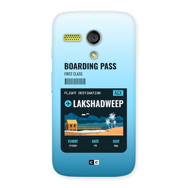 Lakshadweep Boarding Pass Back Case for Moto G