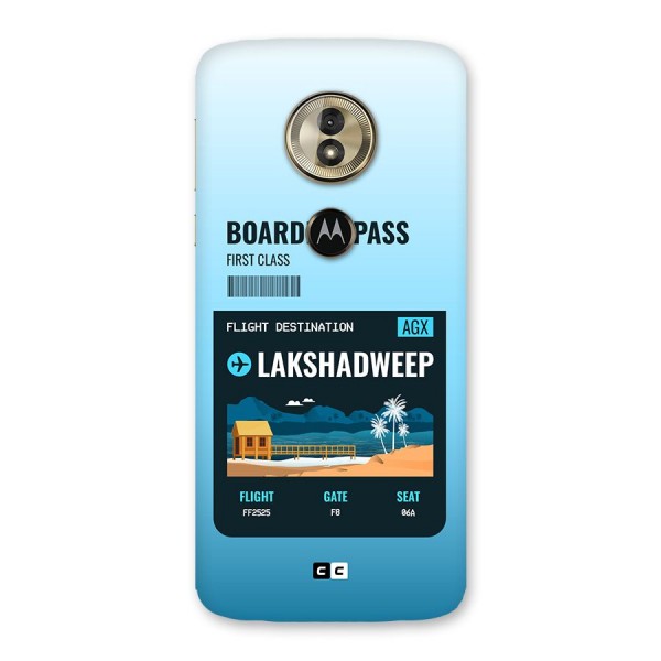 Lakshadweep Boarding Pass Back Case for Moto G6 Play