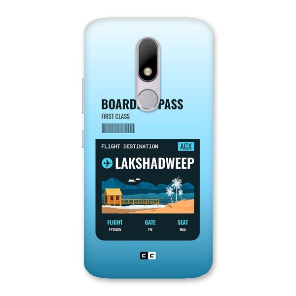 Lakshadweep Boarding Pass Back Case for Moto M