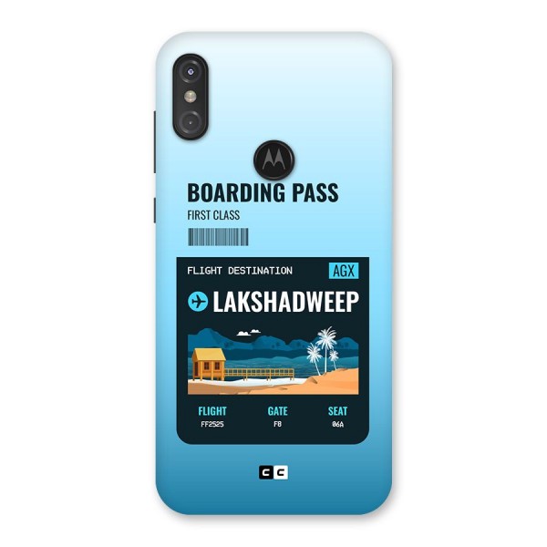 Lakshadweep Boarding Pass Back Case for Motorola One Power