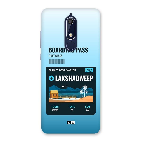 Lakshadweep Boarding Pass Back Case for Nokia 5.1